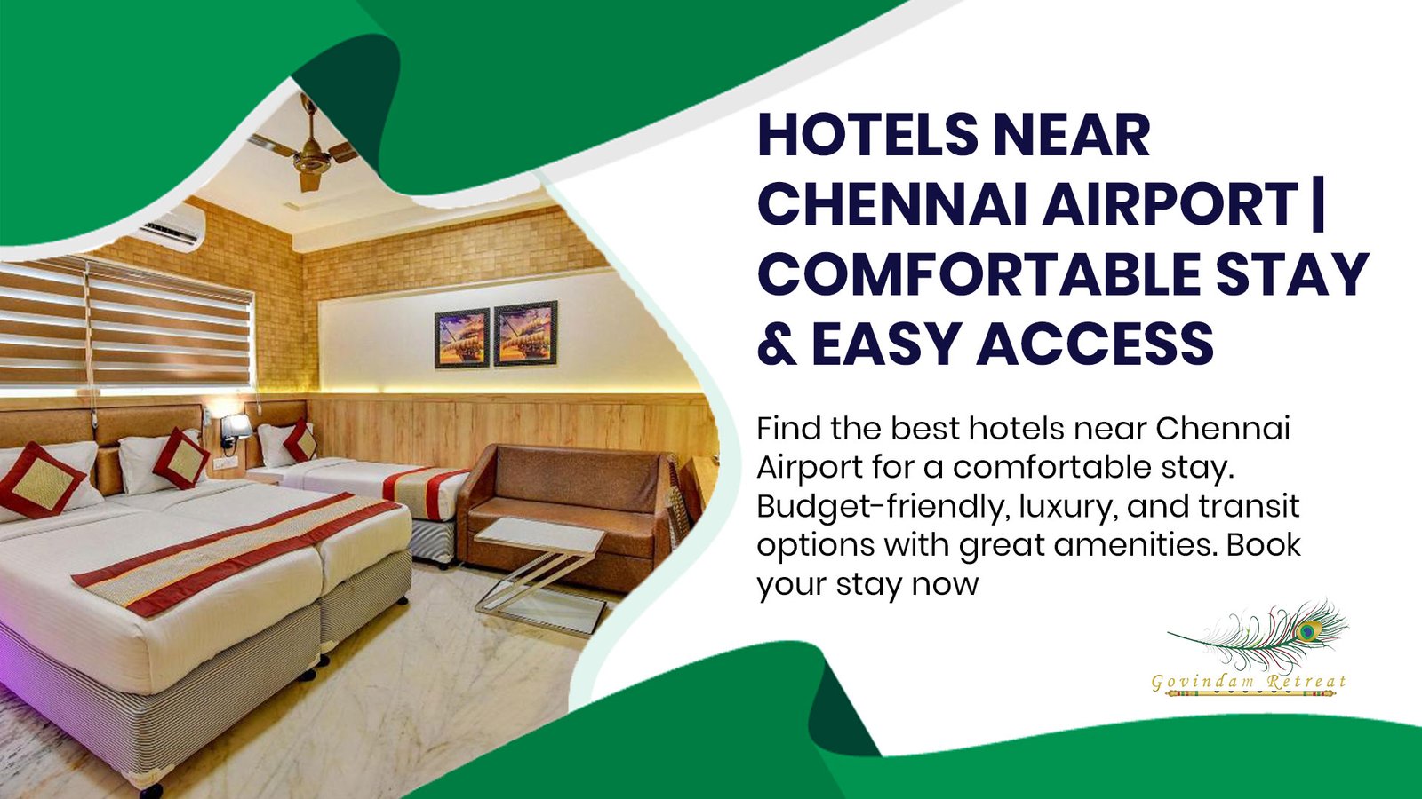 Comfortable hotel options near Chennai Airport with easy access and modern amenities for travelers