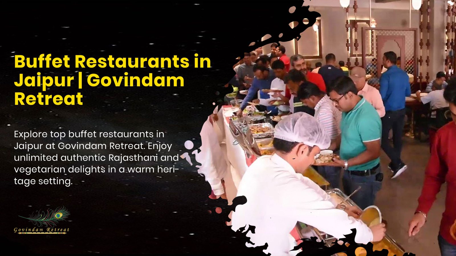 Buffet restaurants in Jaipur offering authentic Rajasthani food at Govindam Retreat's executive lunch buffet