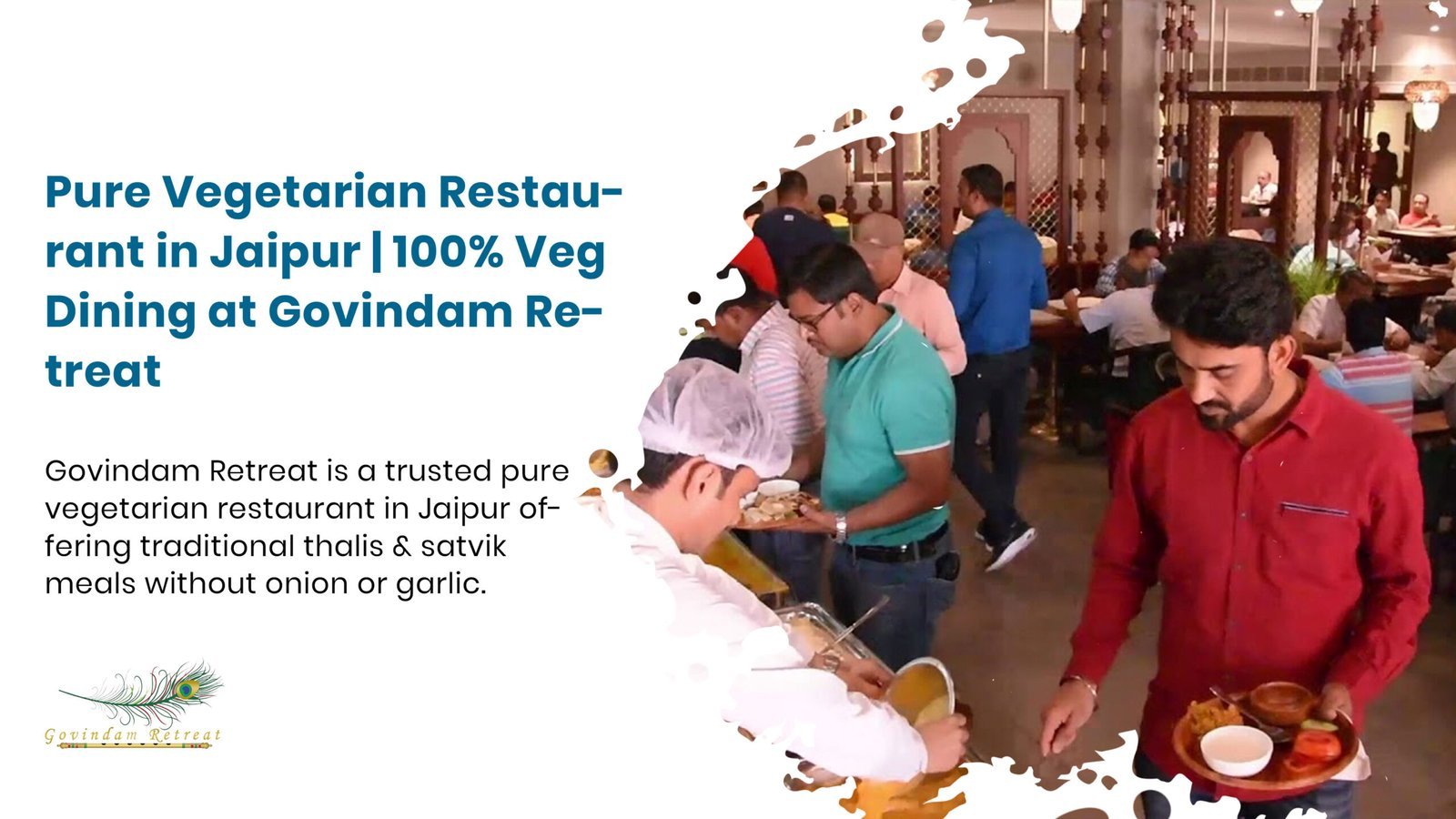 Pure vegetarian thali at Govindam Retreat Jaipur