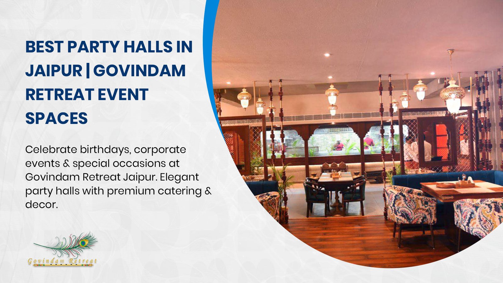 Govindam Retreat party hall decoration in Jaipur