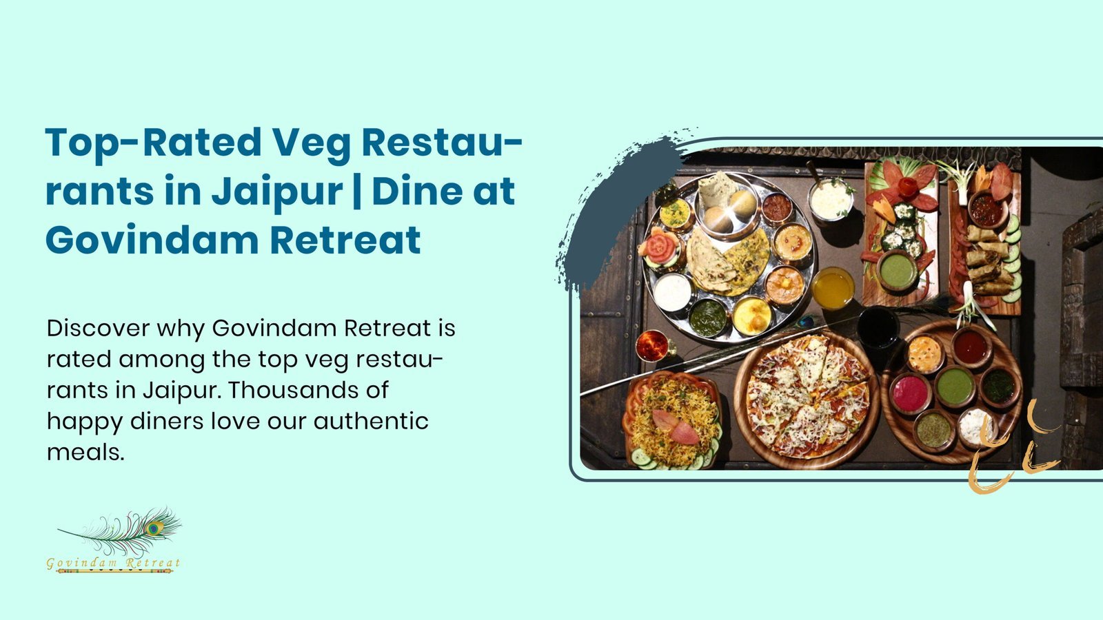 Govindam Retreat interior - top-rated veg restaurant in Jaipur with traditional decor and elegant dining setup.