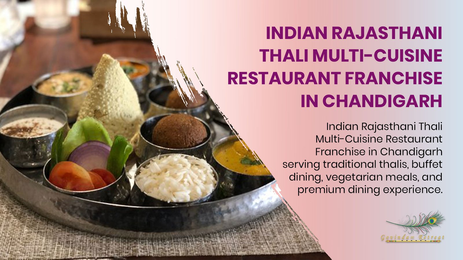 Rajasthani Thali Franchise Chandigarh - Tricity traditional thalis buffet dining vegetarian meals premium experience Punjab Haryana franchise opportunity