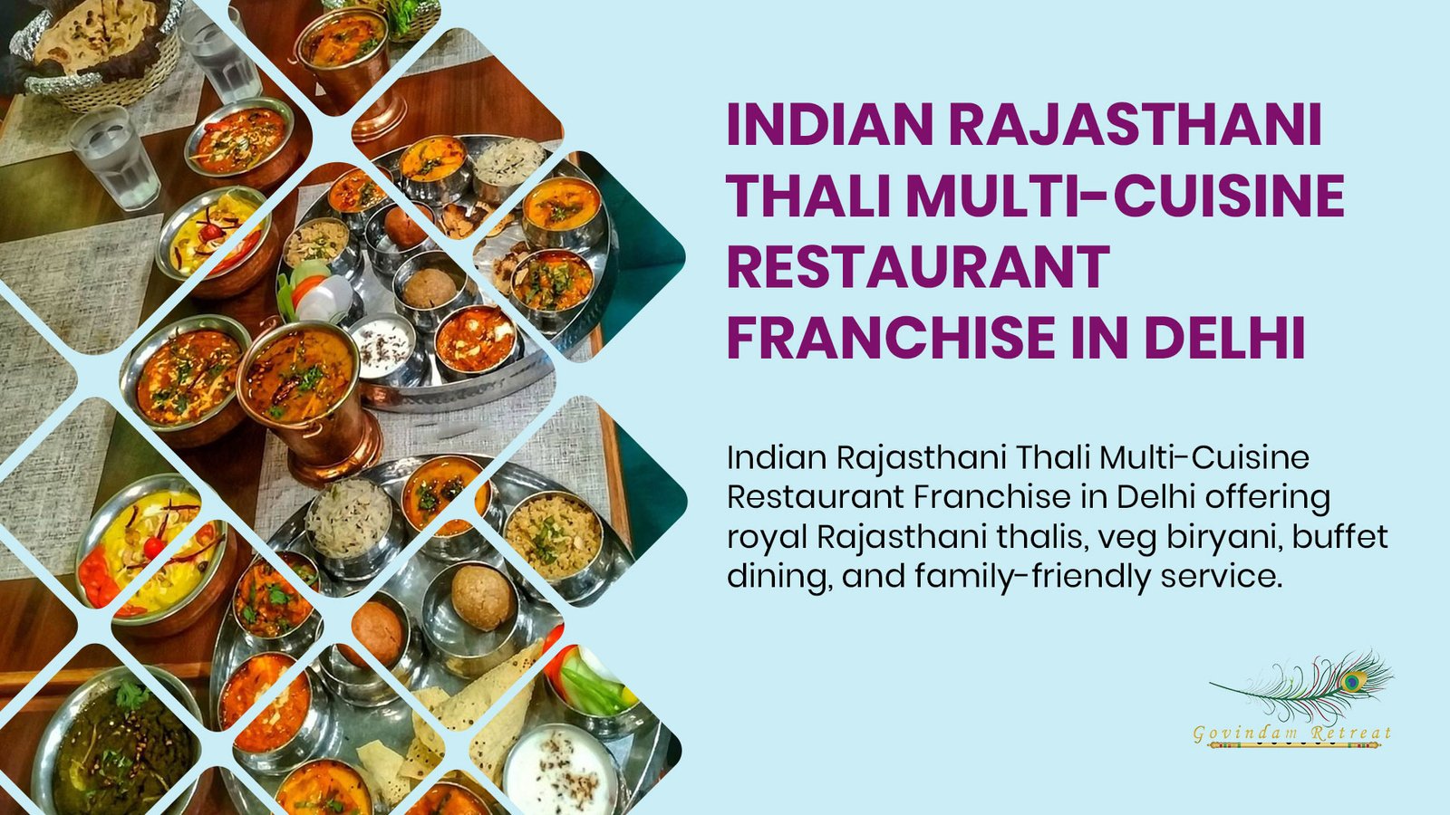 Rajasthani Thali Franchise Delhi - NCR Gurgaon Noida royal thalis veg biryani buffet dining family-friendly franchise opportunity