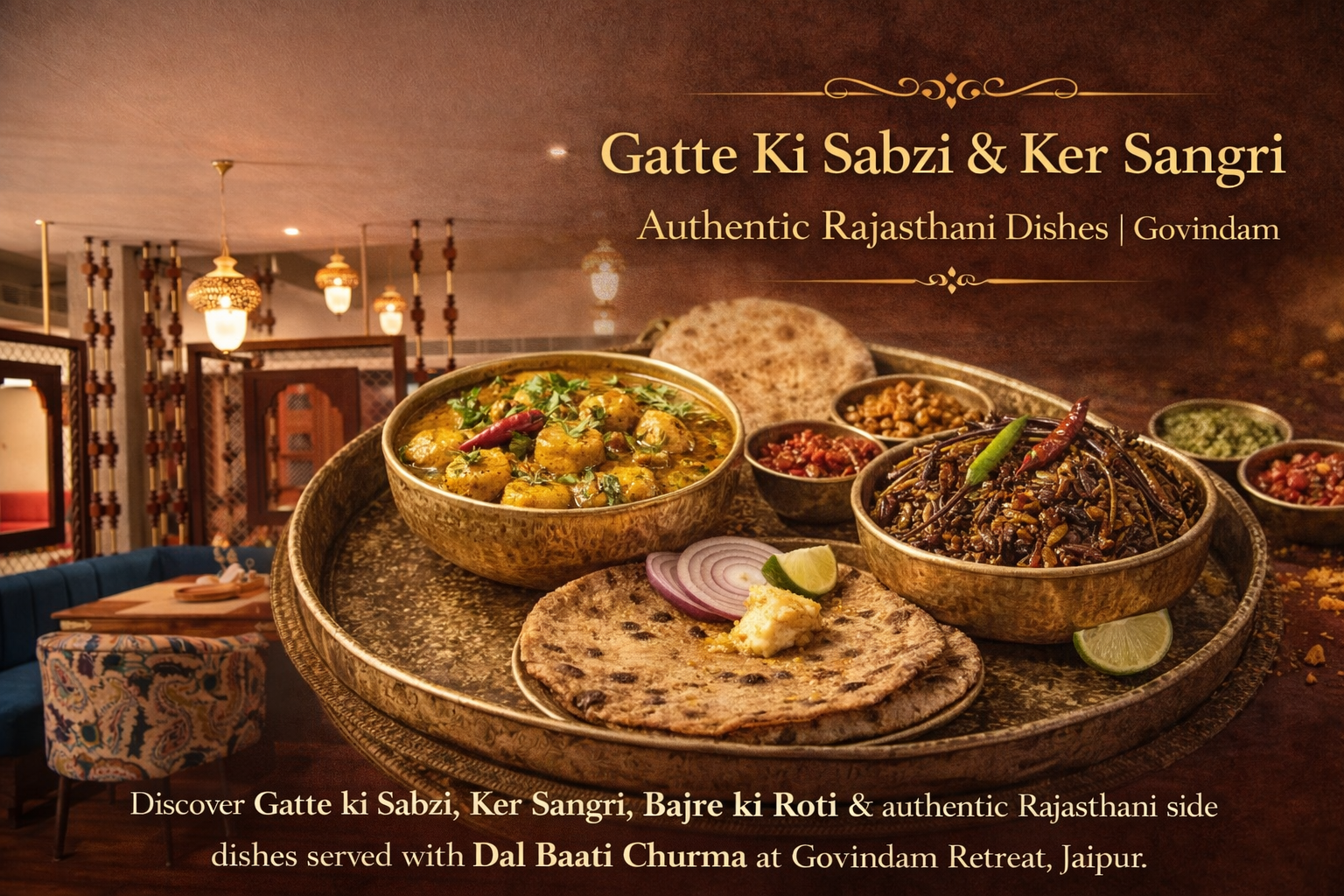 Gatte Ki Sabzi Ker Sangri Jaipur Restaurant Govindam Retreat